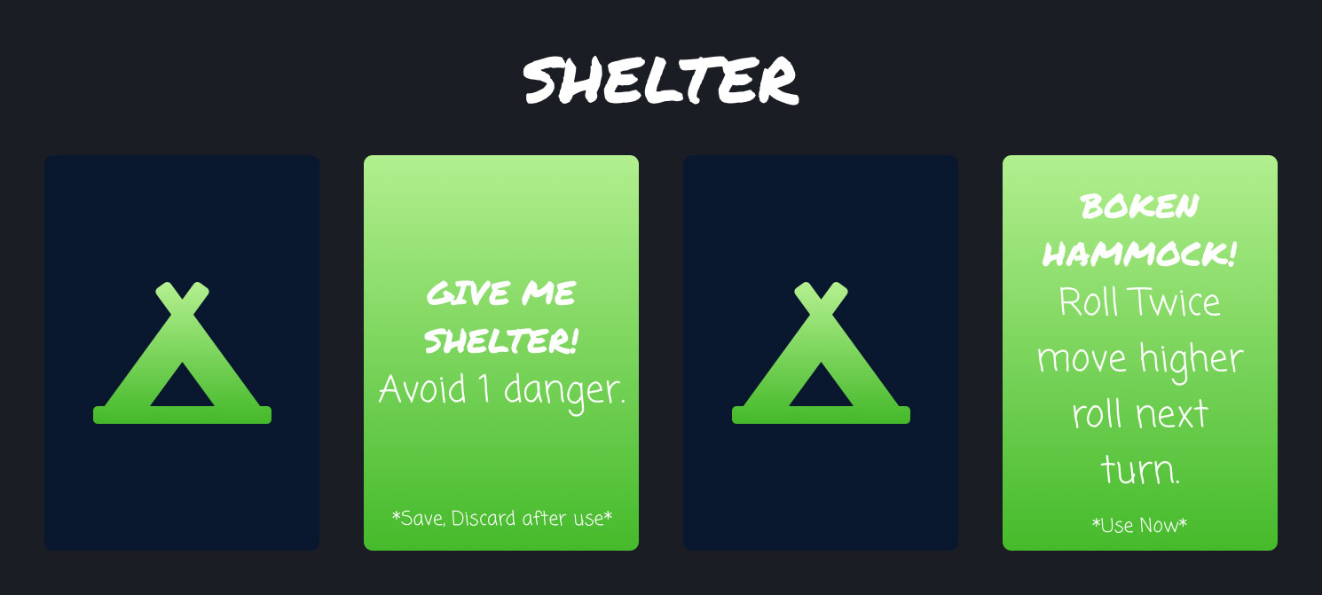 Shelter cards