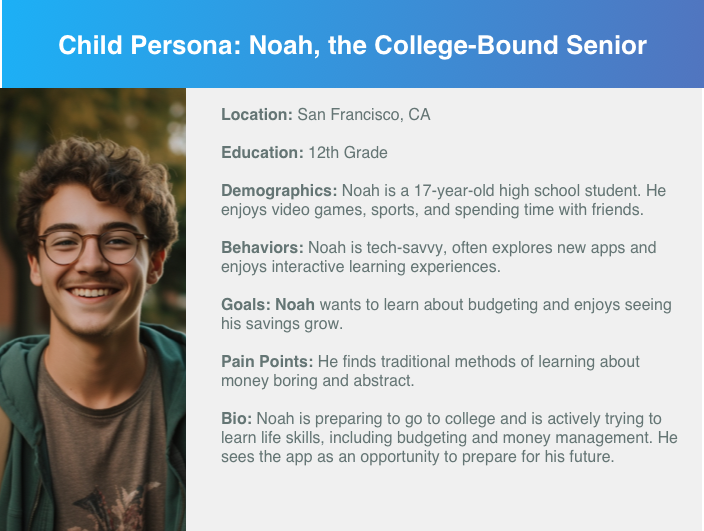 Noah, the College-Bound Senior Noah, the College-Bound Senior
