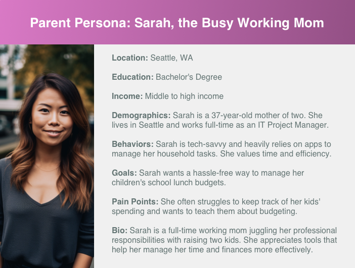 Sarah, the Busy Working Mom